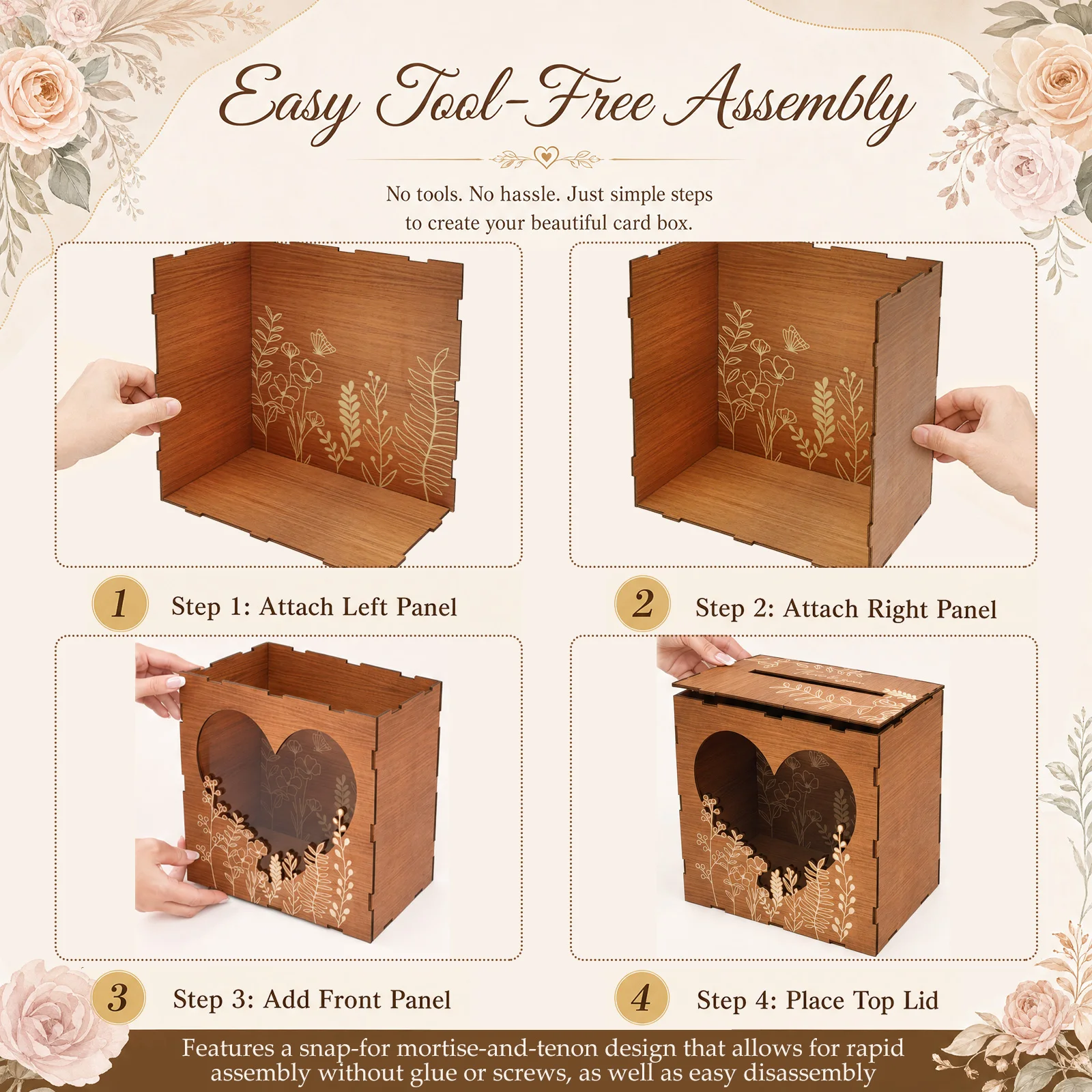 Wooden Card Box Storage Organi - Wedding Card Box review and price