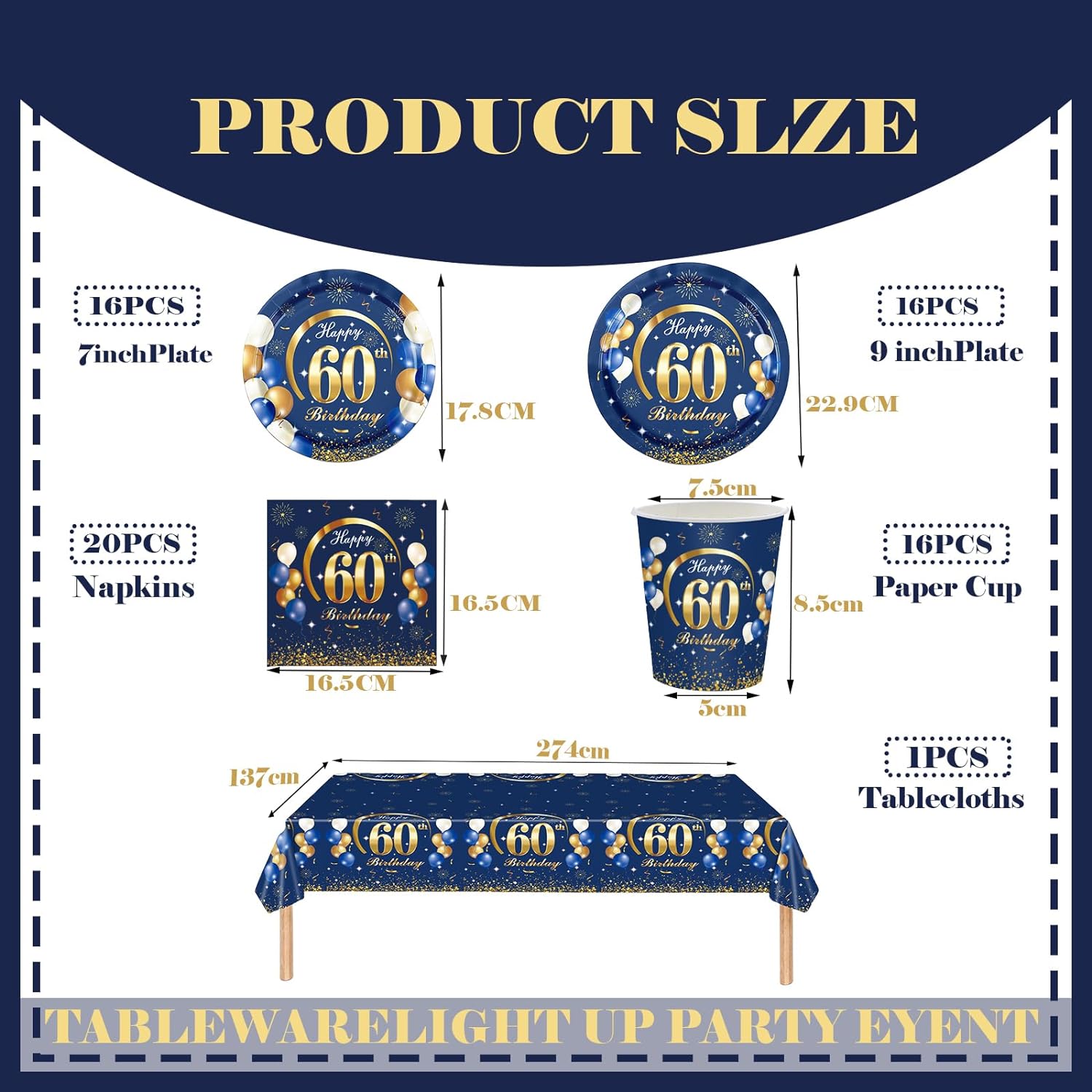 Navy Blue Gold 60th Birthday D - Table Number Gold review and price